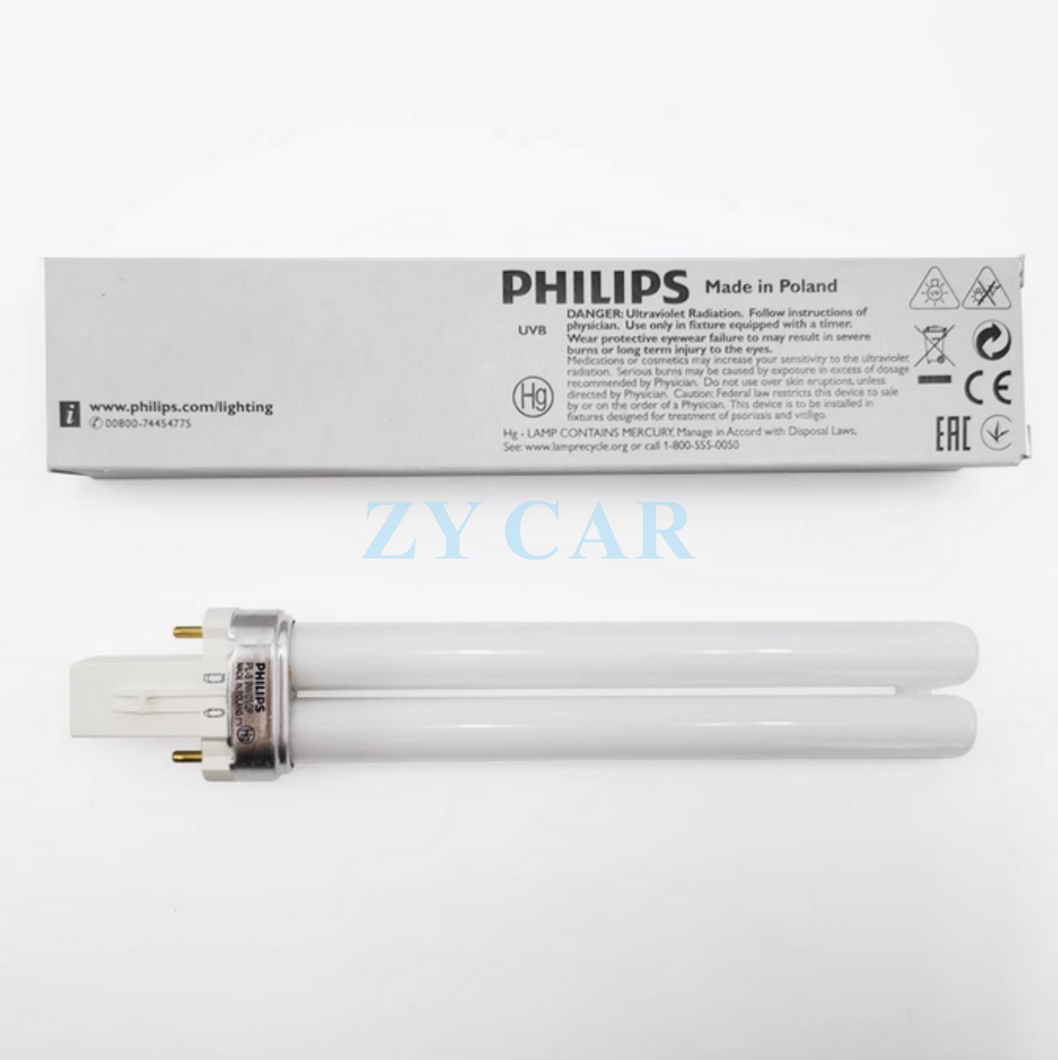 Philips PL-S 9w/01/2P NB-UVB G23 311nm Narrow spectrum UV light tube