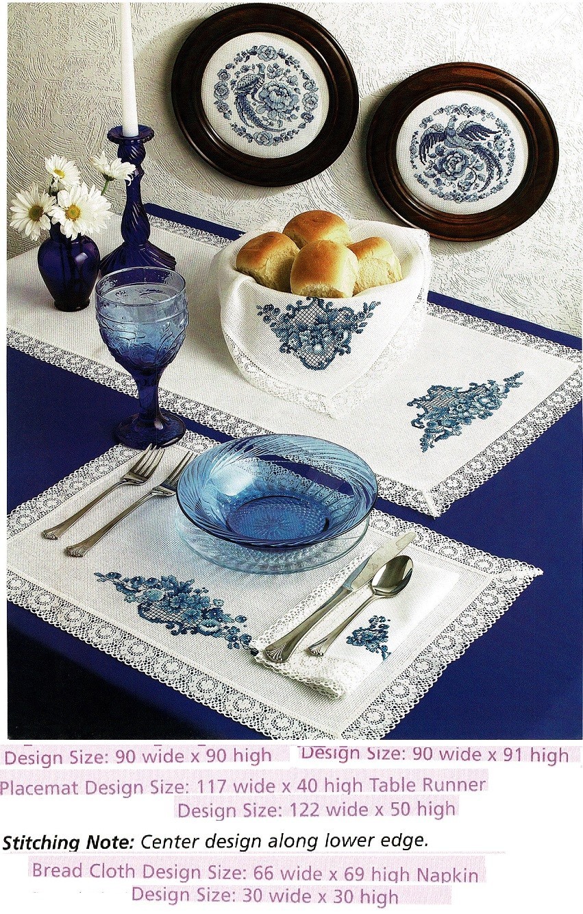 TRADITIONAL BLUES  CROSS STITCH PATTERN  ONLY   -   Y28