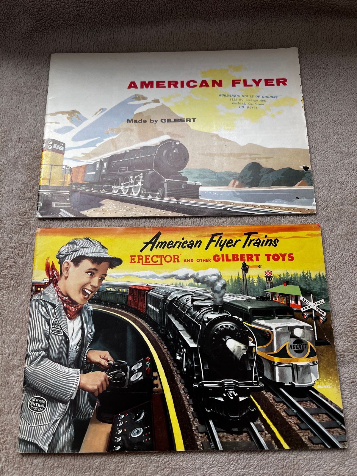 2 American Flyer Trains Erector and other Gilbert Toys Catalog & American Flyer