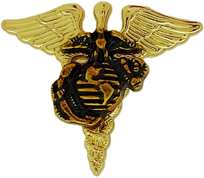 Medical USMC Corpsman Collar Badge Pin US Army Marine Corps Military Insignia