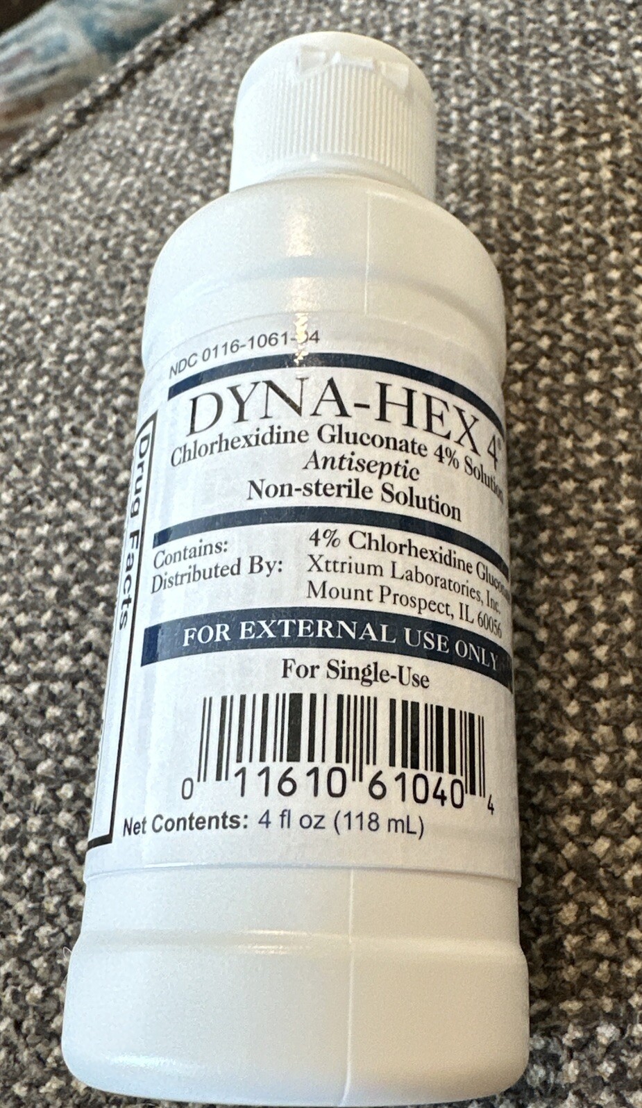 *1-Pack* Medline Dyna-Hex 4 CHG Antimicrobial Skin Cleanser Liquid 4Oz MDS098710