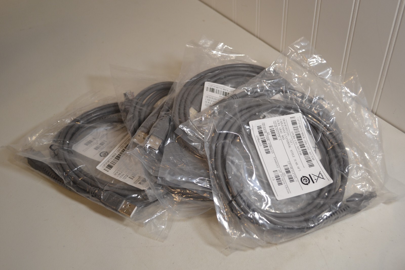 LOT OF 9 - CBA-U01-S07ZAR 7Ft Straight USB Cable for Zebra Barcode Scanner