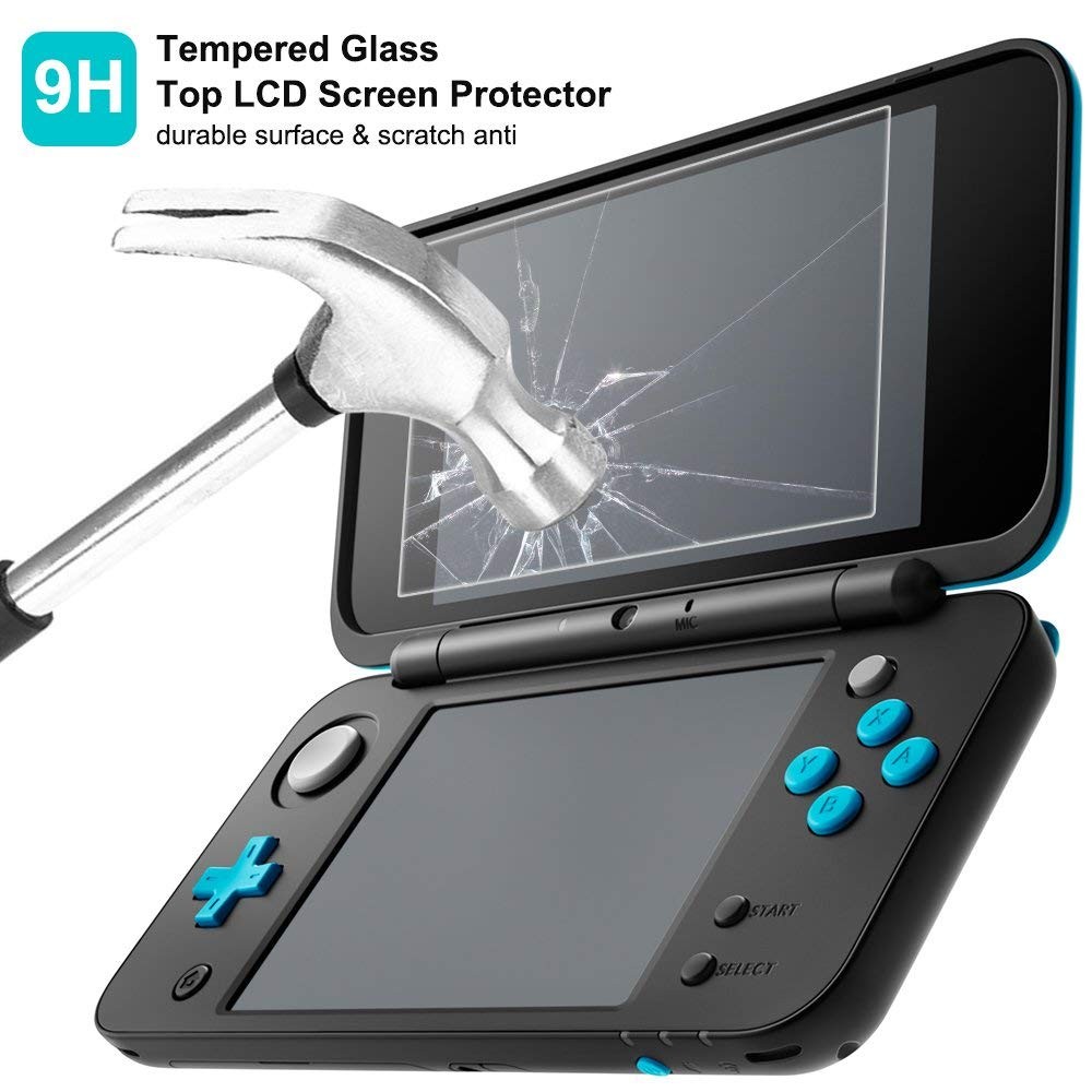 Hard Case Compatible New 2DS XL with 2 Packs Screen Protector, Anti-Scratch Cry