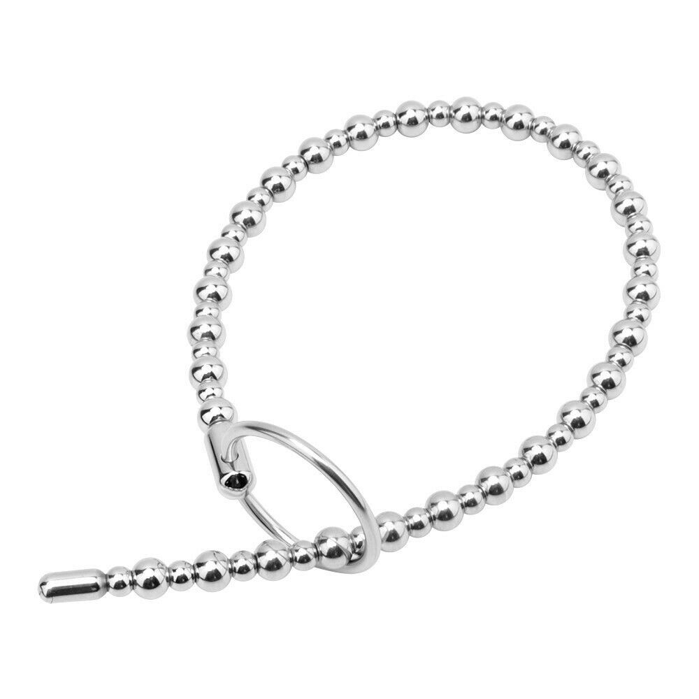 13.4" Male Beads URETHRAL SOUND 304 Stainless Steel Long URETHRAL SOUNDINGS