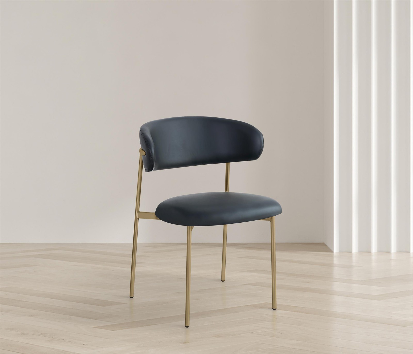 Meridian Furniture Lupita Black Vegan Leather Dining Chair (Set of 2)