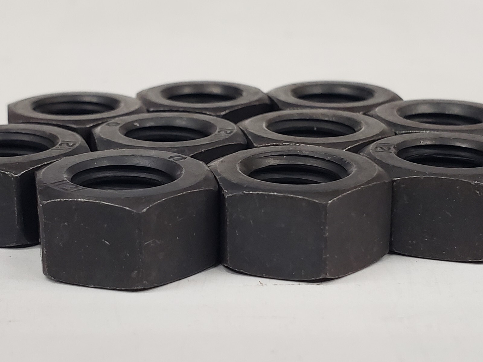 Pk/10 McMaster 934 M12 x 1.75 Coarse Thread Hex Nut Class 12 Hex Nut Black Oxide