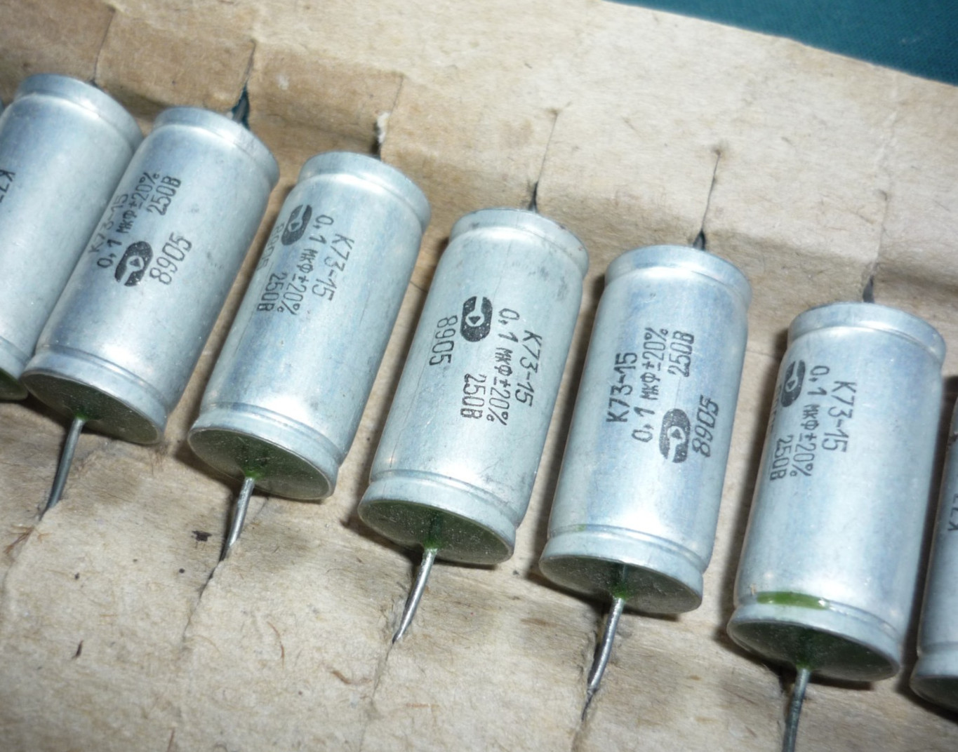 8pcs. 0.1uF 250V Capacitors K73-15 / К73-15 USSR. NEW
