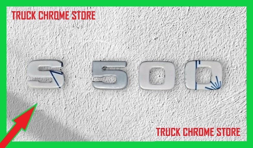 Scania    2016 UP      "S 500"    NUMBER CHROME      Stainless   Steel    1 SET.