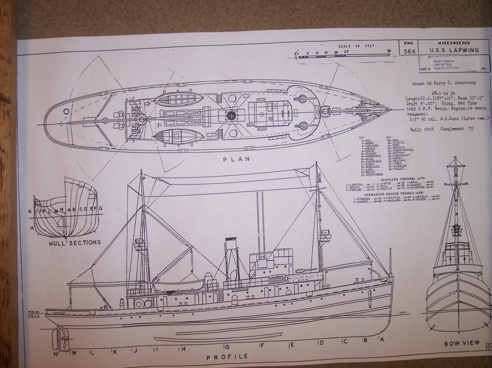 AM1 LAPWING plan