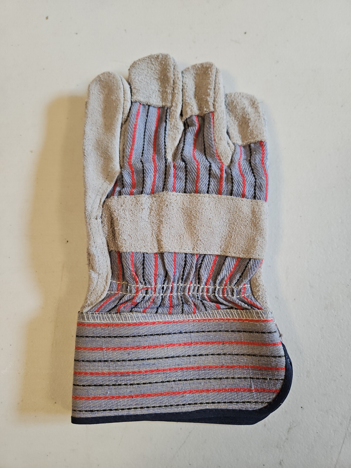 Safety Gloves Mens Cow Split Leather 10 Inch Gloves Work Chore Gray  NWOT