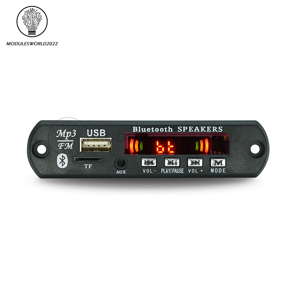 Wireless Bluetooth DC12V MP3 WMA Decoder Board Audio Module USB TF Radio For Car