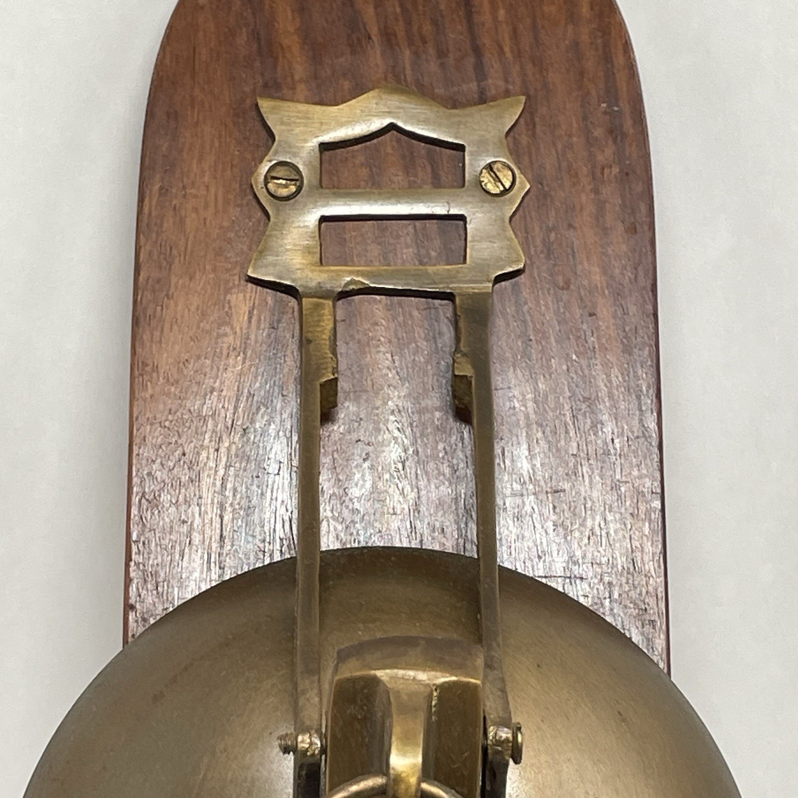 Wall Mount Brass Pull Chain Door Bell 14” Reproduction