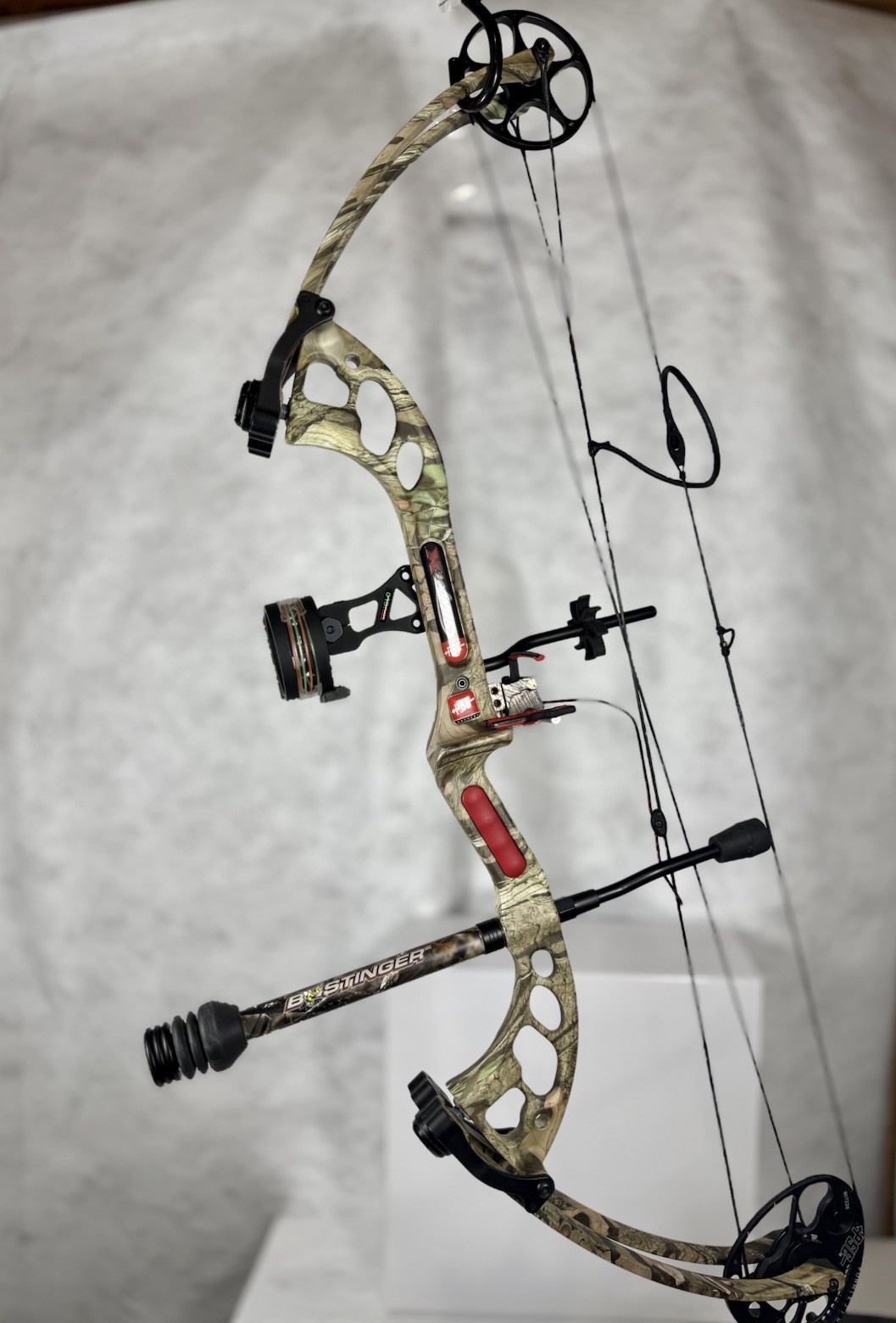 PSE Archery Stinger X Compound Bow With 8" Bee Stinger Stabilizer