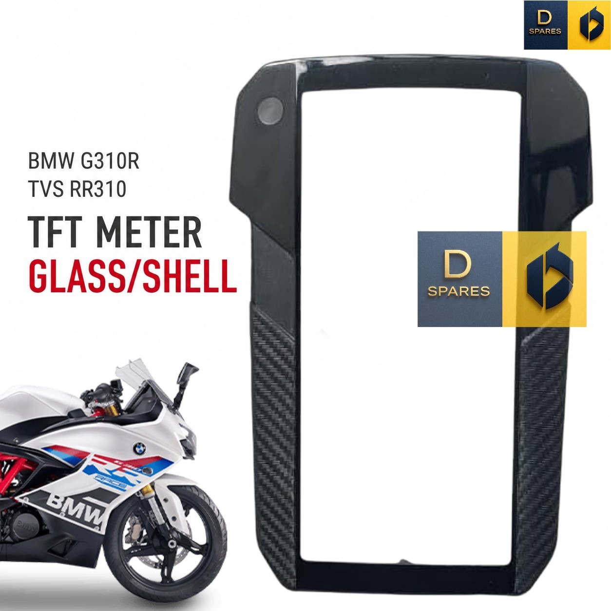 For BMW G310RR TVS RR310 TFT DISPLAY TOP SHELL/TOP GLASS OEM Product