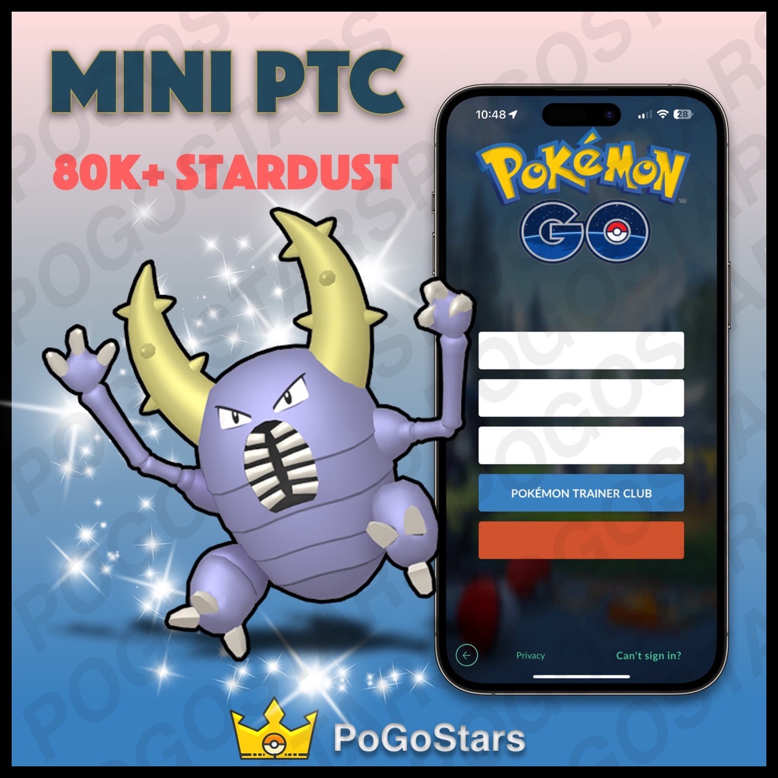 Pokémon PTC Go - Shiny Pinsir - 80K Stardust✨Read Description✨