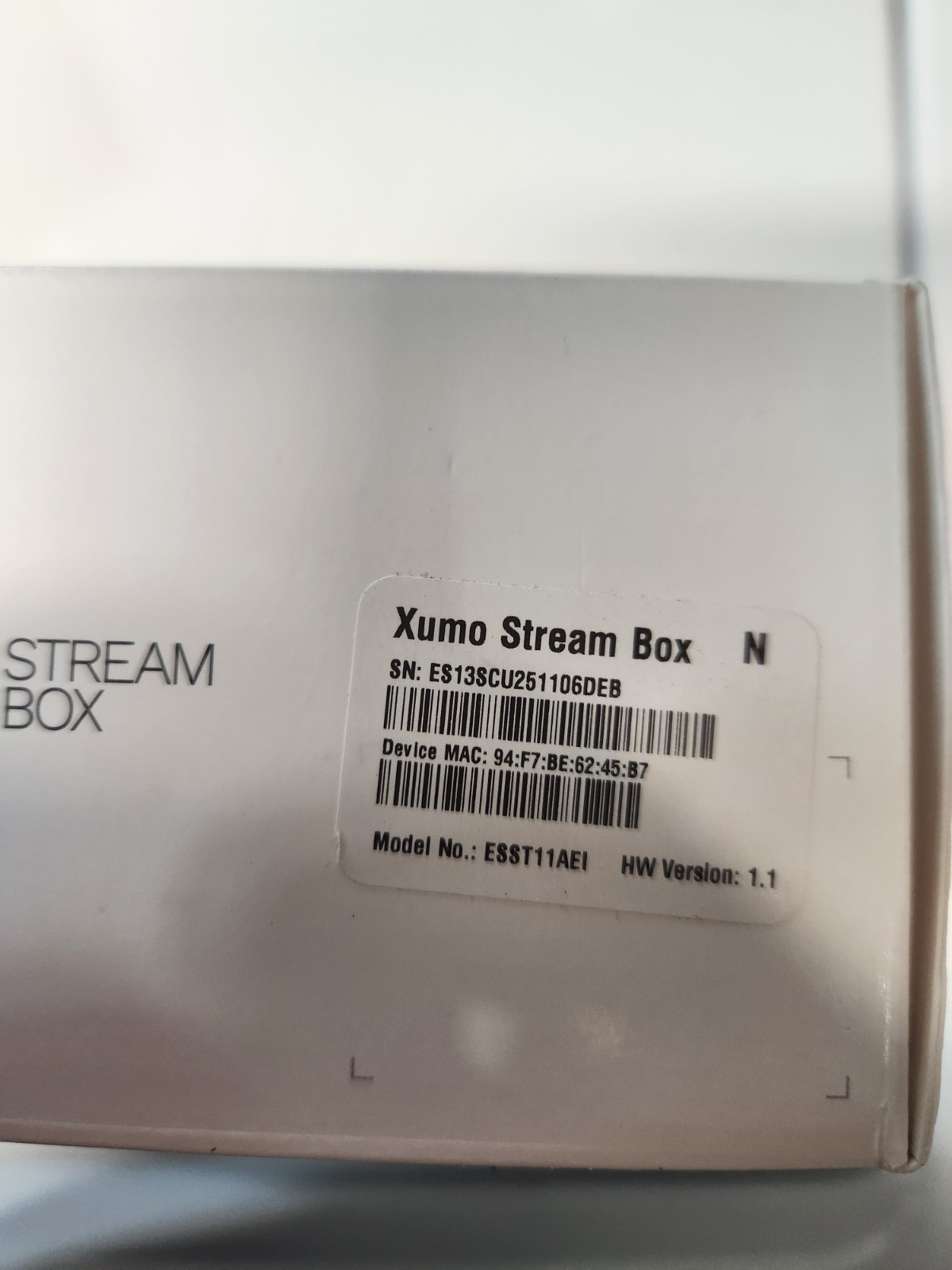 Xumo Stream Box U 4K Streaming Device HW Version 1.1 / NEW SEALED Box