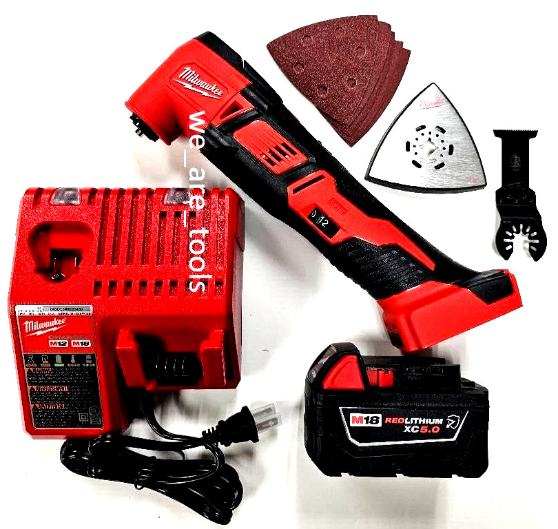 Milwaukee M18 2626-20 Multi-Tool, 1) 5.0 AH Battery XC, 1) Charger 18 Volt