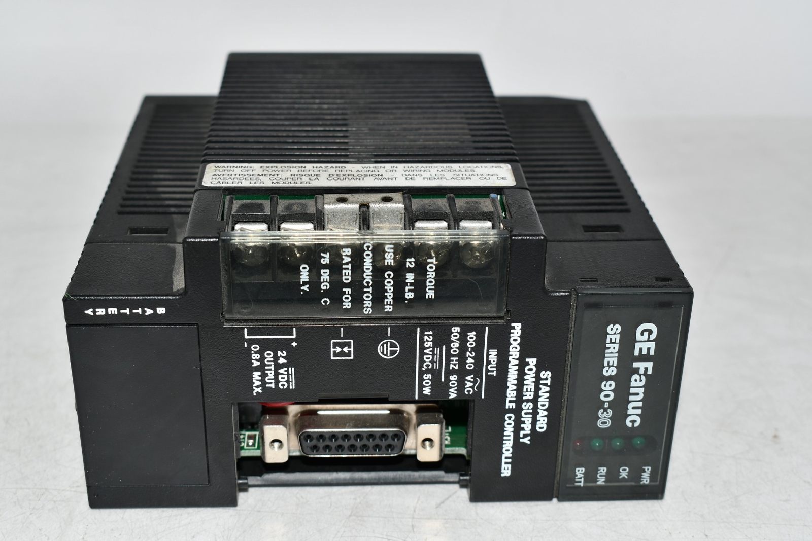 GE Fanuc IC693PWR321S Power Supply Programmable Controller 90-30 Series 120/240