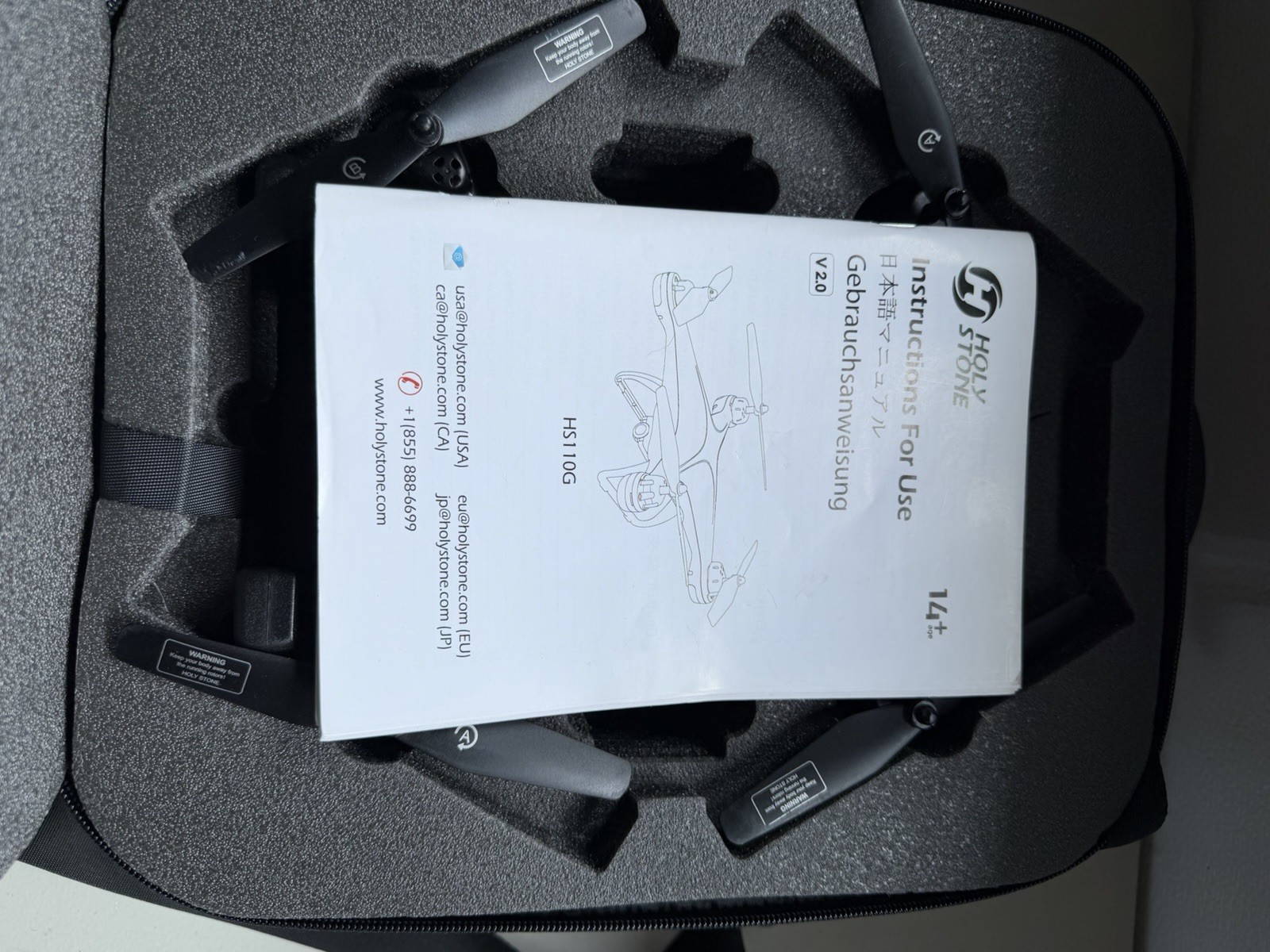 Holy Stone HS120D GPS Drone w Camera Remote Case Ready to Fly