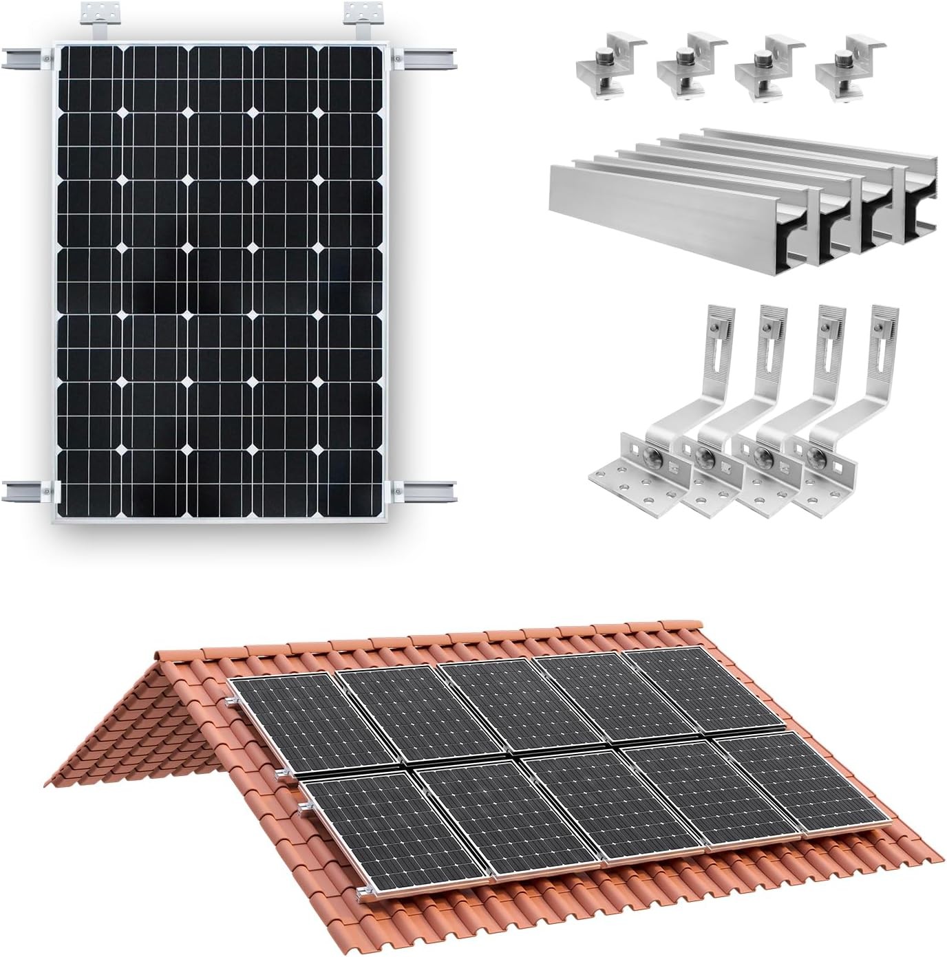 Solar Panel Roof Mounting Floating Installation for 1PCS