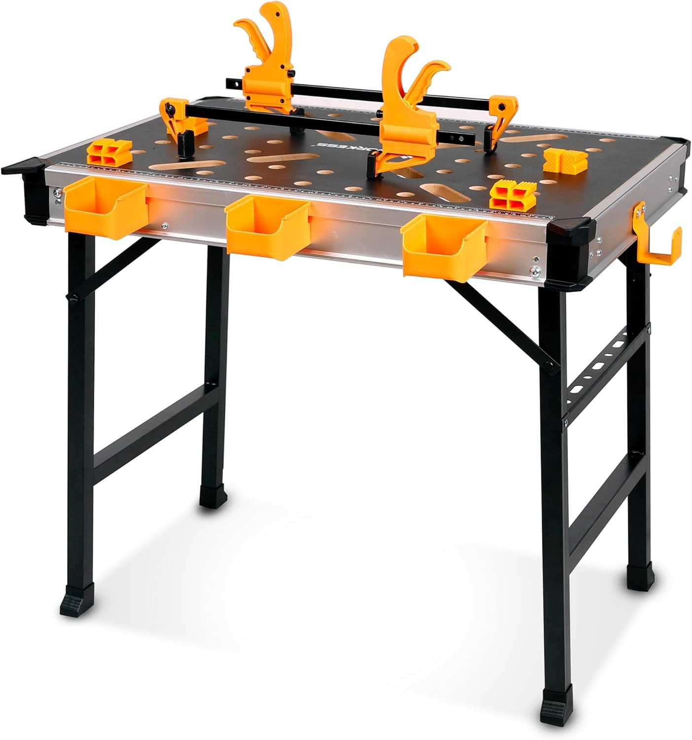 Portable Workbench 1000Lbs Capacity Heavy Duty Folding Work Table with 2 Quick C