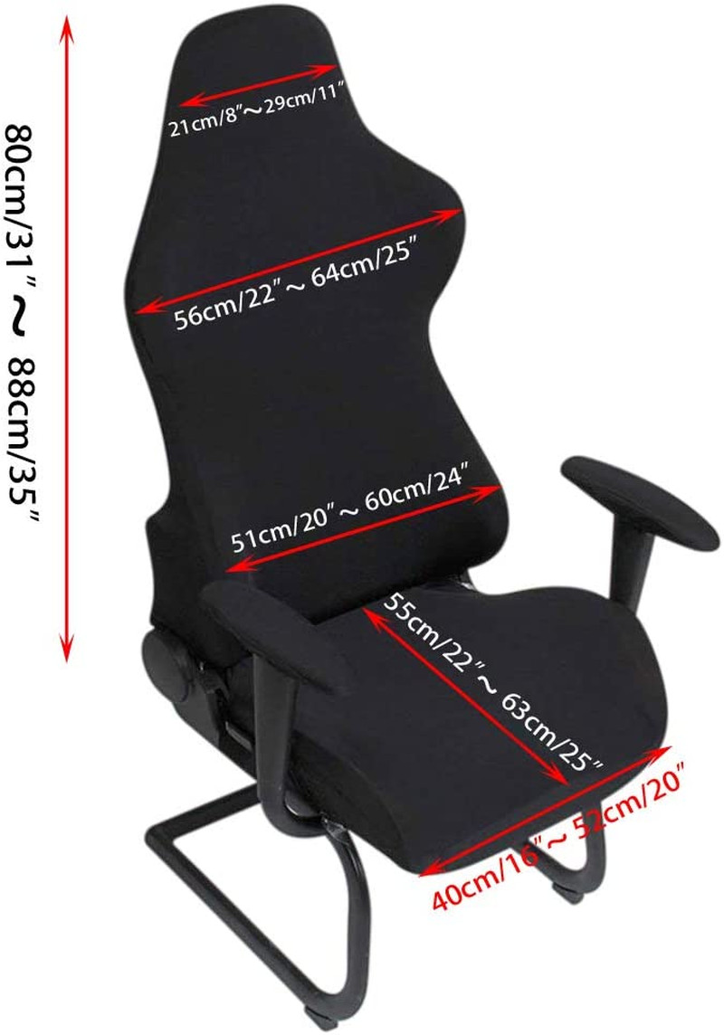 Ergonomic Office Computer Game Chair Slipcovers Stretchy Polyester Covers for Re
