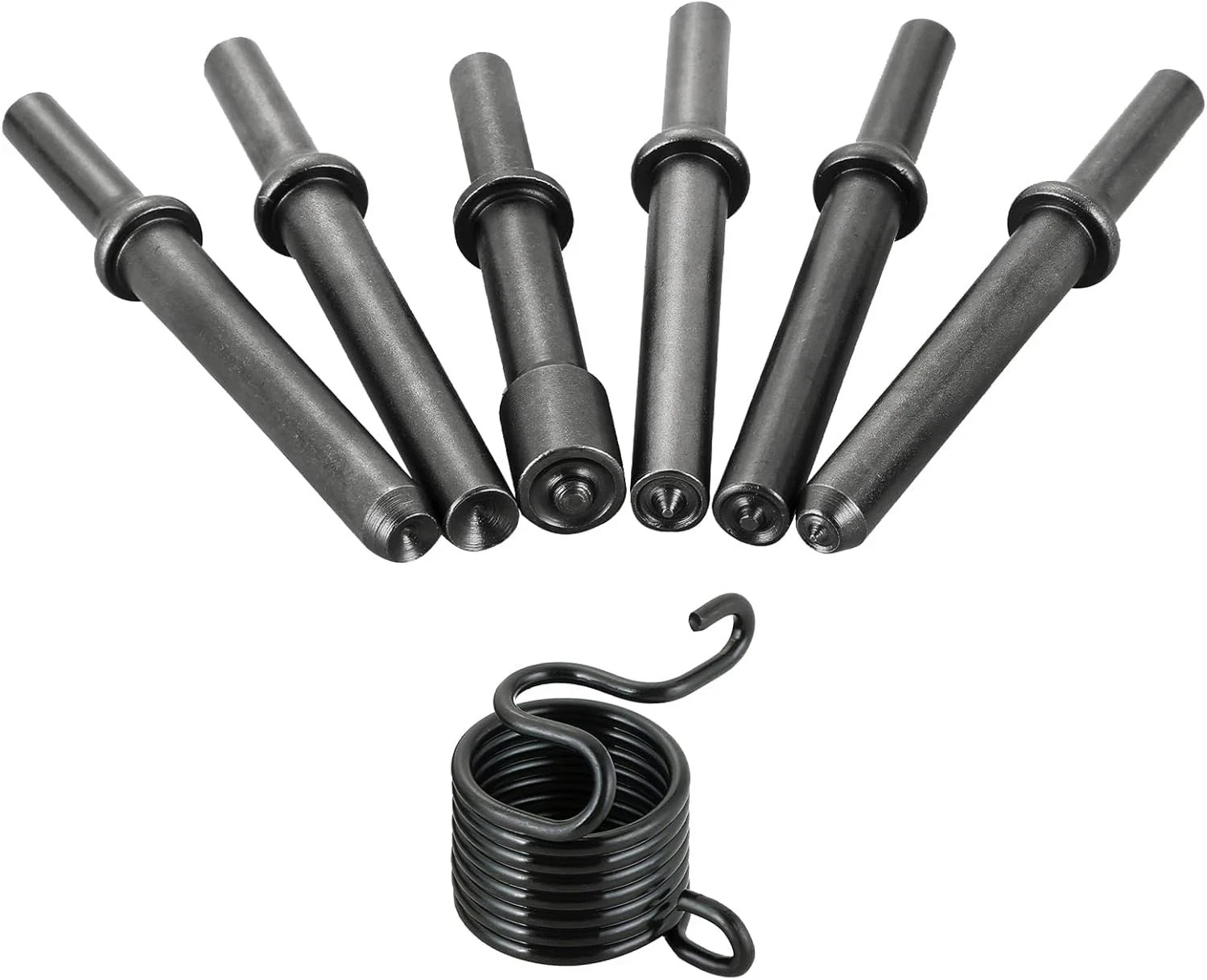 7 Pcs Great Heavy Duty Smoothing Pneumatic Air Rivet Hammer Tools Kit Black