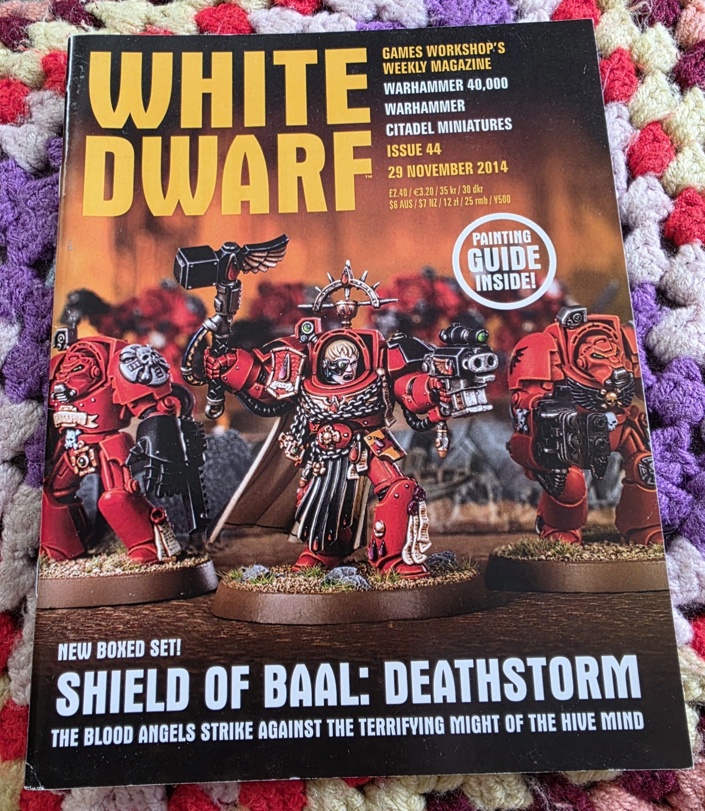 Warhammer 40k White Dwarf Magazine 44 29th November 2014 painting guide inside!