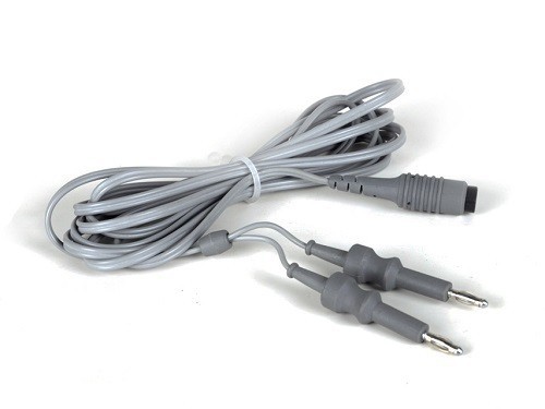 European Valley lab Bipolar Silicone Cable with 2-Pin banana connectors Reusable