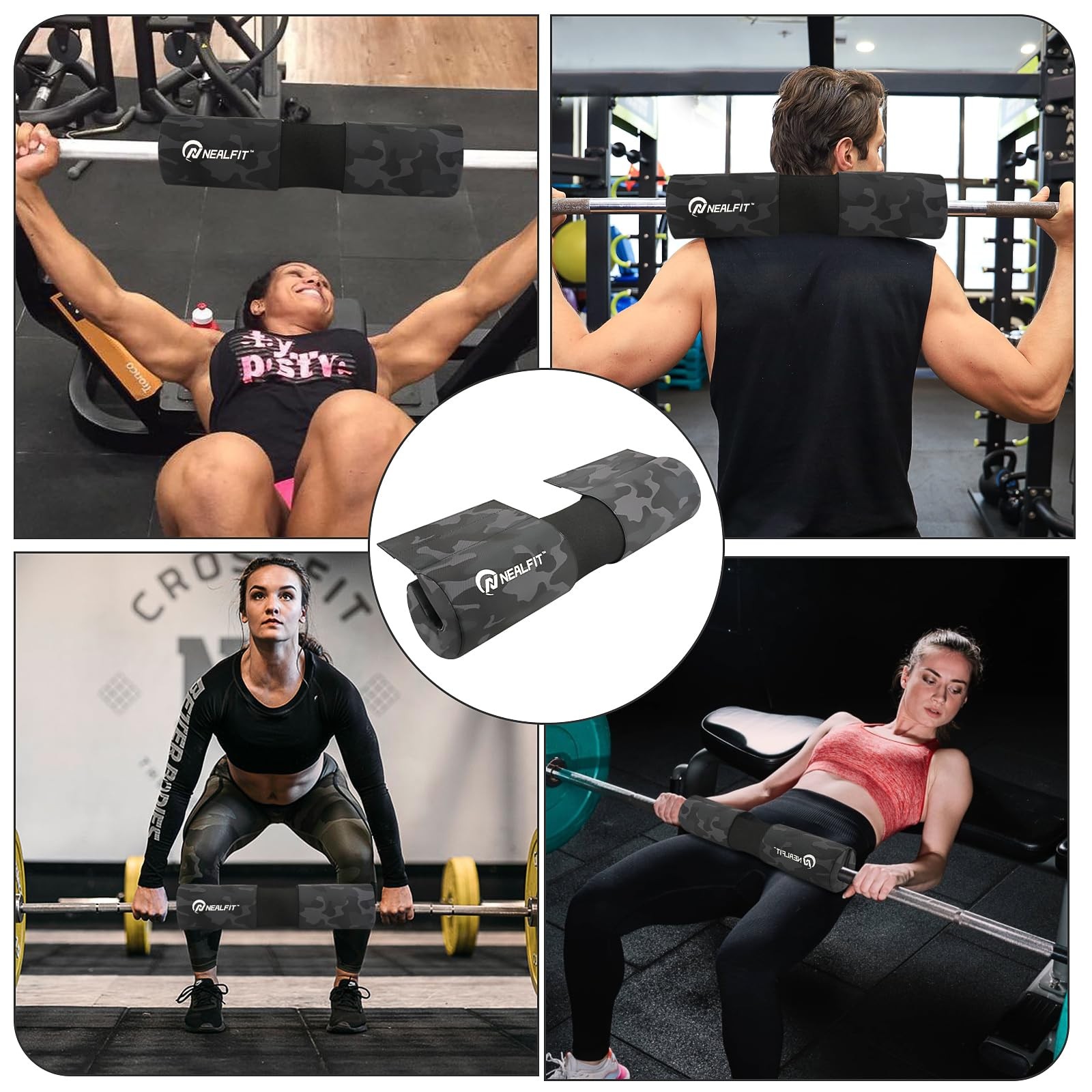 Squat Pad for Barbell, Hip Thrust, Neck Support Thick Nylon Padding
