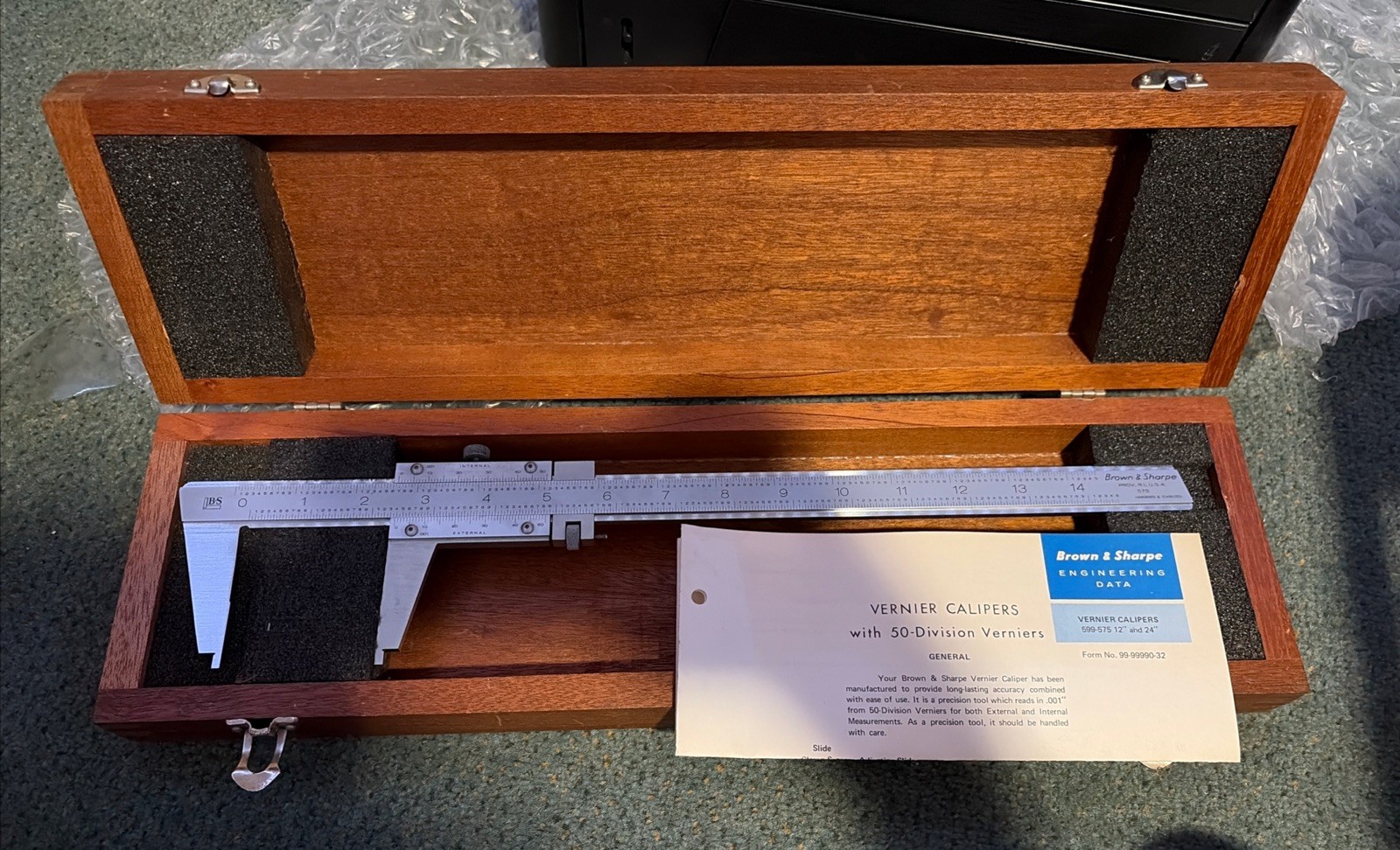 Brown & Sharpe 12" Vernier Calipers No. 599-575-12  made In USA!!