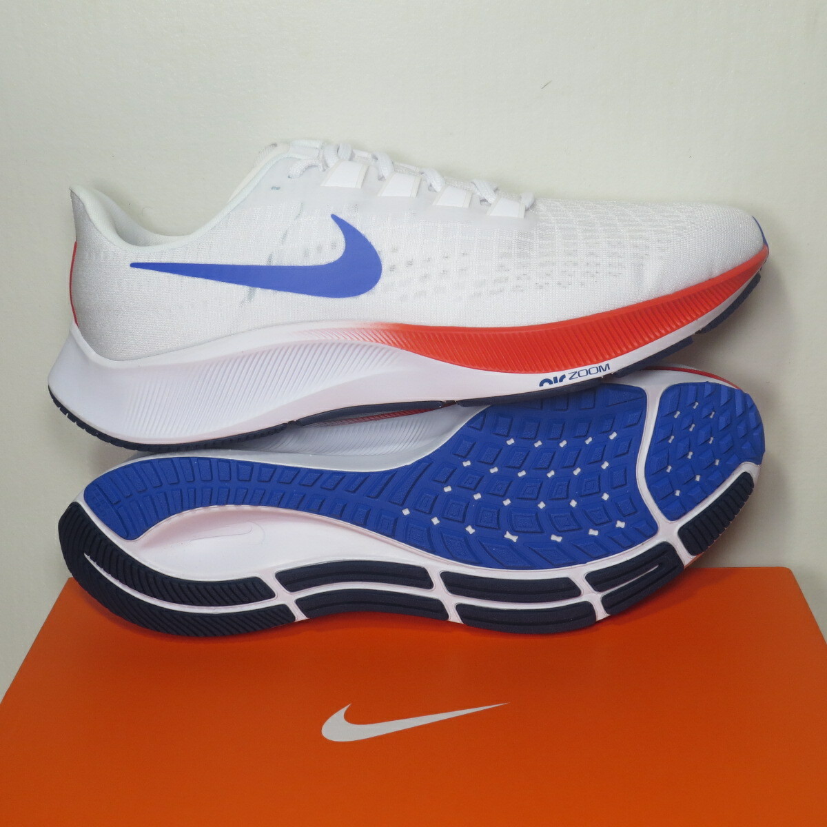 Nike Air Zoom Pegasus 37 USA Red White Blue Running DA1885-100 Mens Size 12 NIB