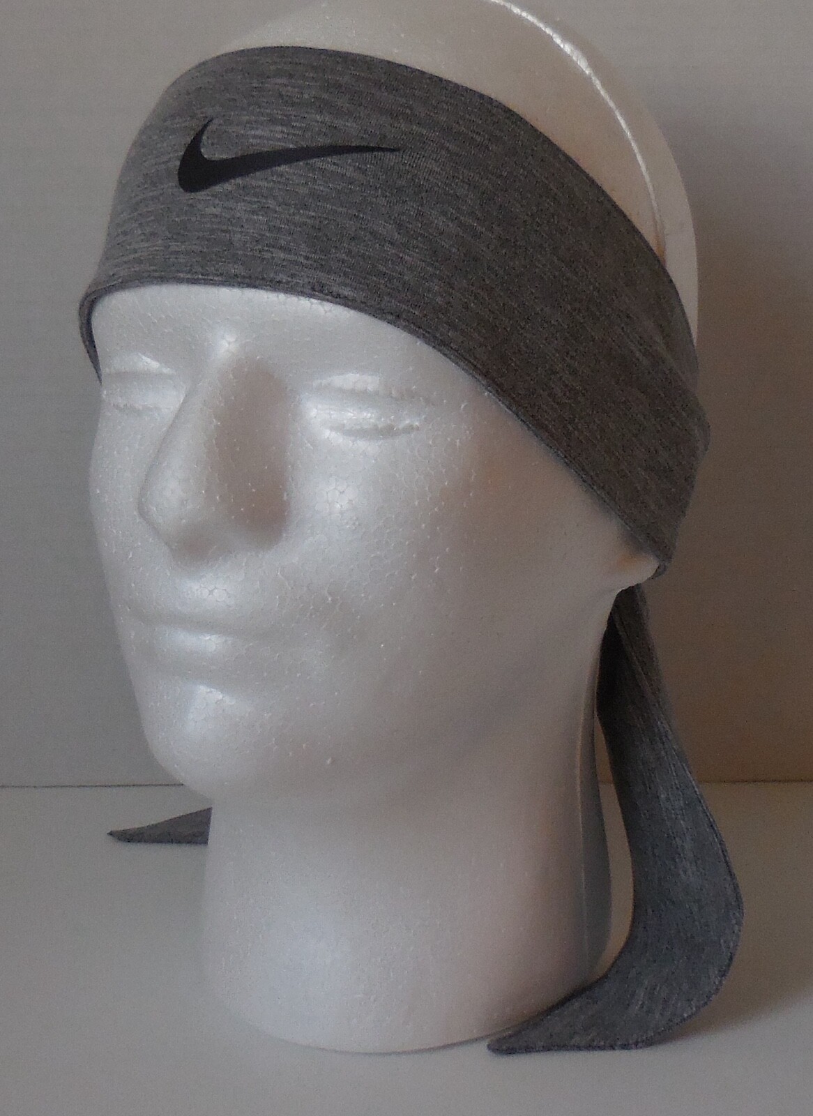 Nike Head Tie 4.0 Dri-Fit Heathered Printed Adult Unisex Charcoal Heather/Black
