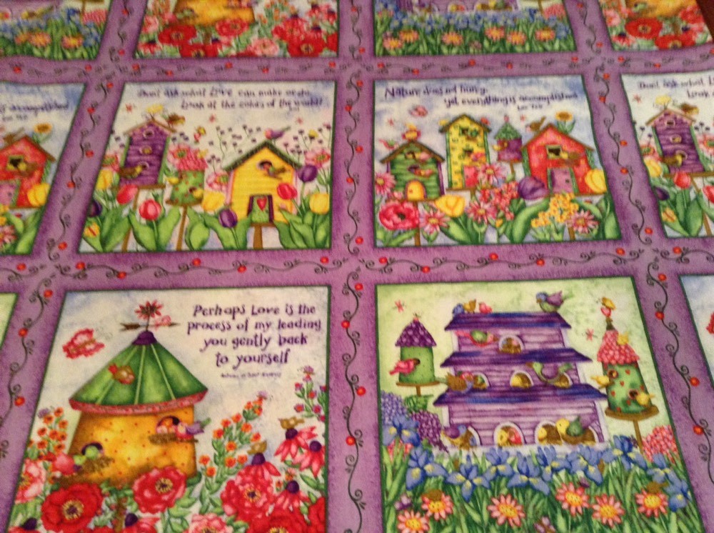 Fabric Birdhouse Gardens 25479,  1 Yard