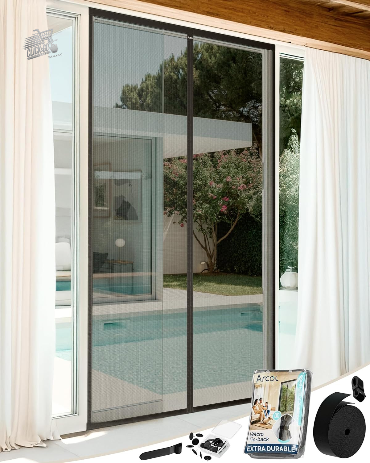 Premium Fiberglass Magnetic Mosquito Net 75X200 Cm - Stop Mosquitoes in 3 Min