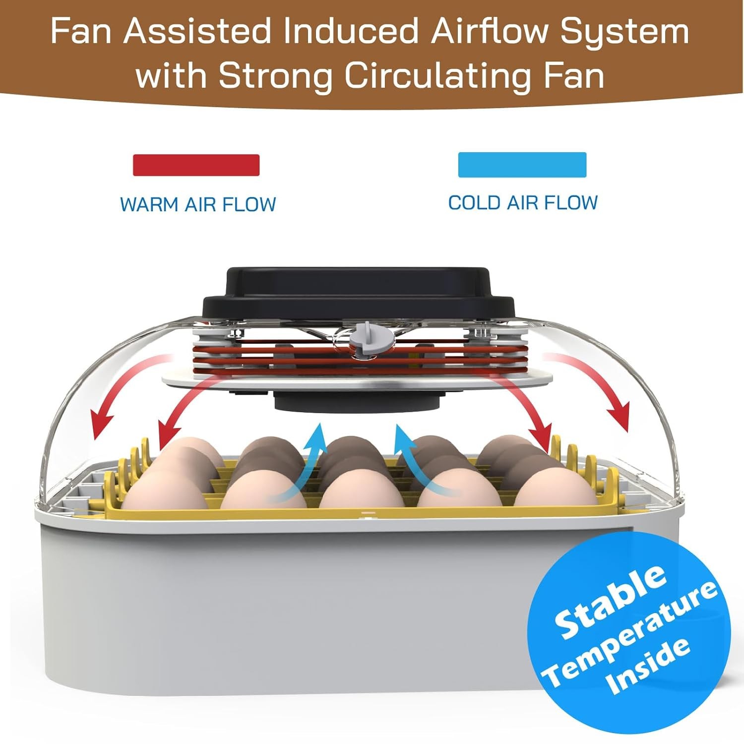 Automatic Egg Turner Incubator 20 Egg Capacity Humidity Display Egg Candler Tool