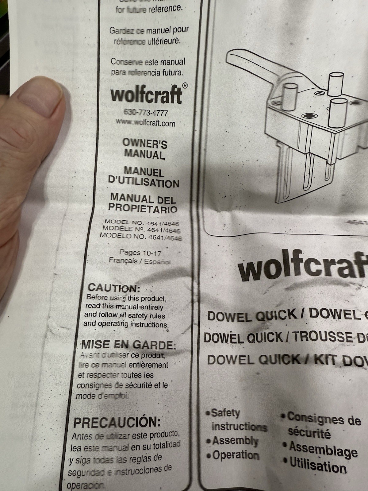 Wolfcraft Quick Dowel Make Dowel Joints Quickly and Accurately