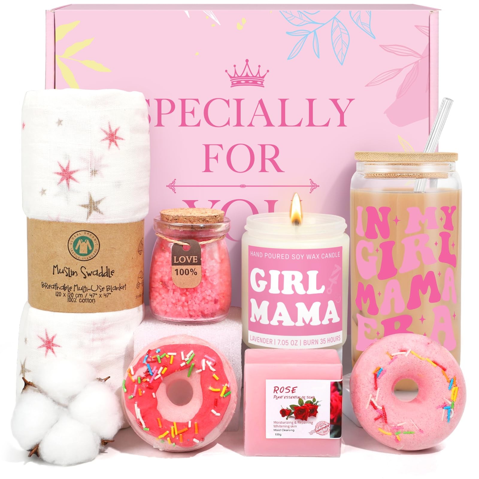 iAOVUEBY New Mom Gifts & Baby Girl Gift Basket, Baby Shower Gifts for Expecti...