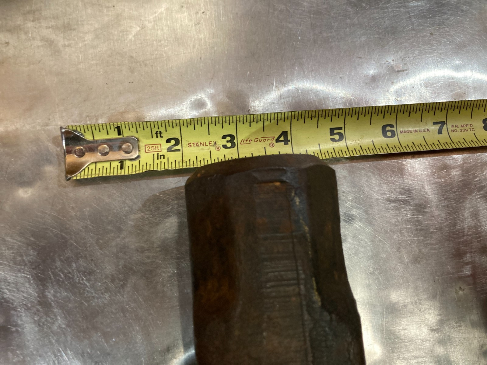 Vintage USM 8lb Sledge Hammer Head Octagonal Shape. Double stamped.