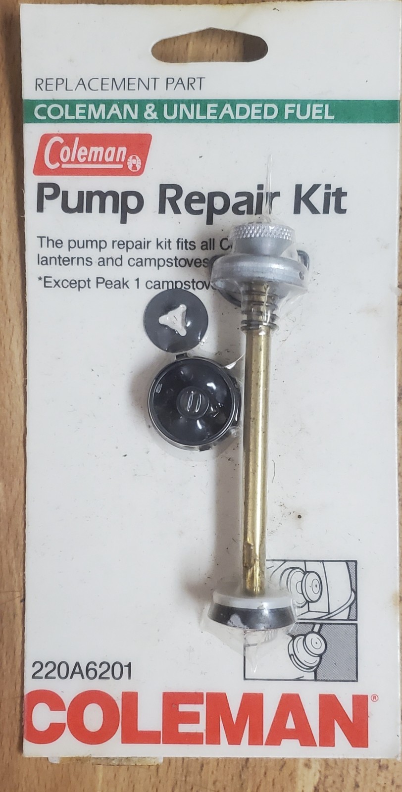 NOS Coleman Pump Repair Kit 220A6201 For Coleman & Unleaded Fuel Lantern