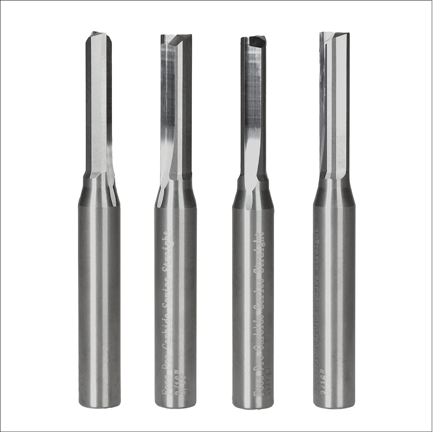 Straight Carbide Router bits - 1/4” Shanks - USA Veteran Owned (4 Pack 3/1