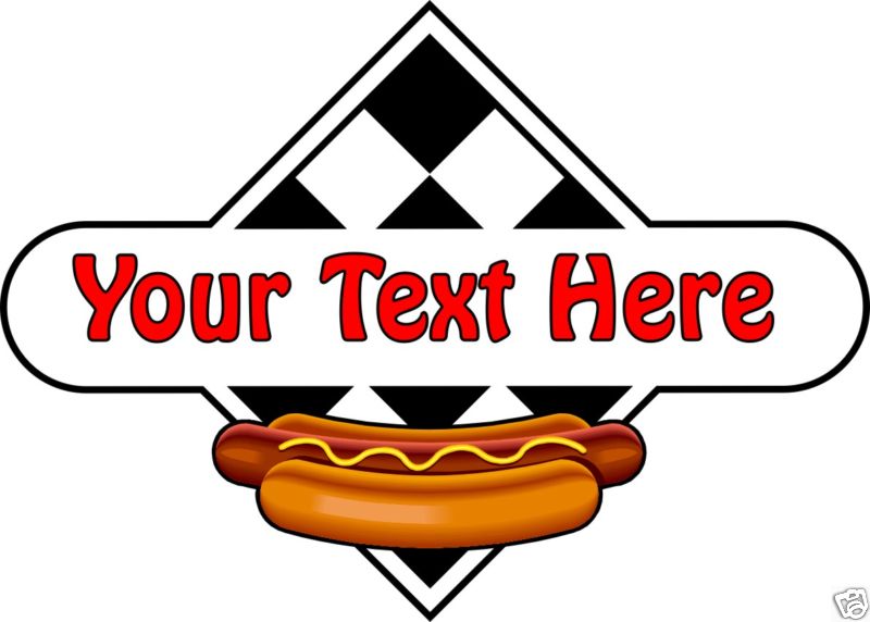 Custom Hot Dog Food Restaurant Food Truck Concession 24" Decal Vinyl Sticker