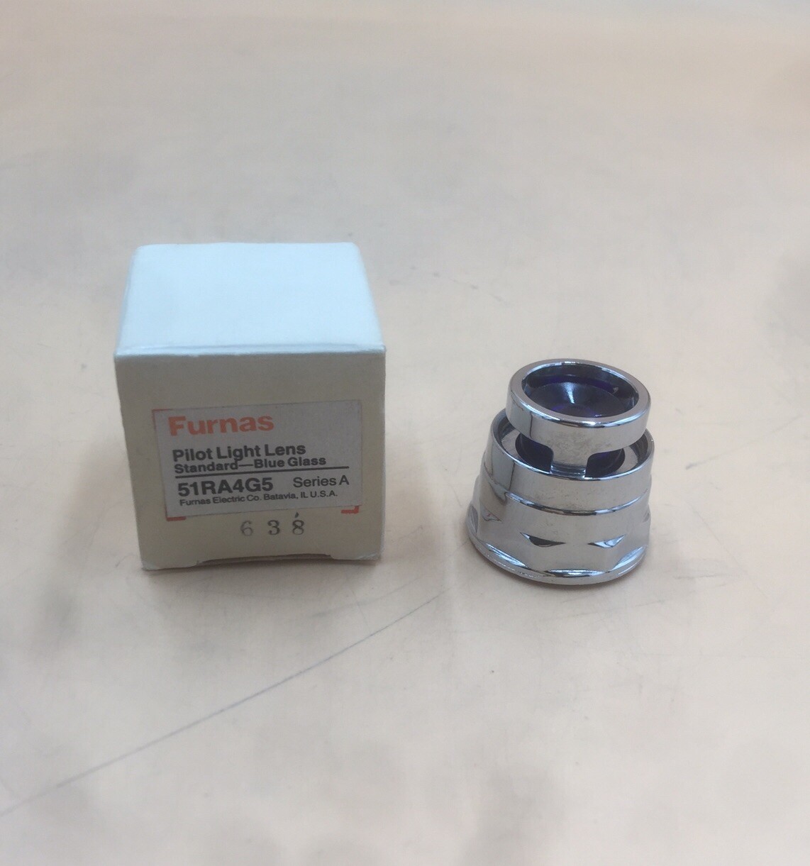 HOUSTON STOCK NEW FURNAS 51RA4G5 PILOT LIGHT BLUE LENS FREE 2 DAY AIR SHIPPING