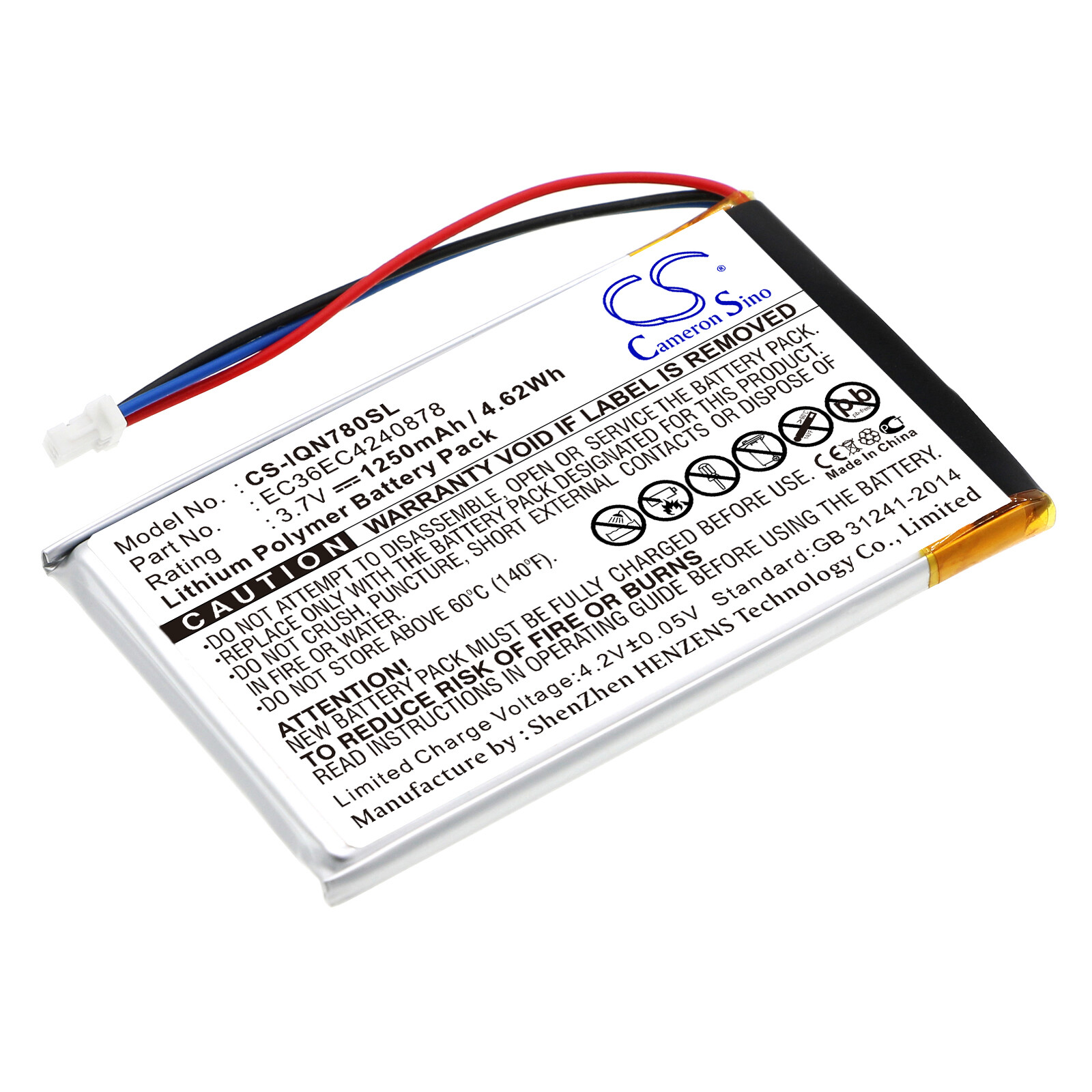 Battery for Garmin Nuvi 780,Nuvi 780T,Nuvi 785,Nuvi 785T P/N: EC36EC4240878