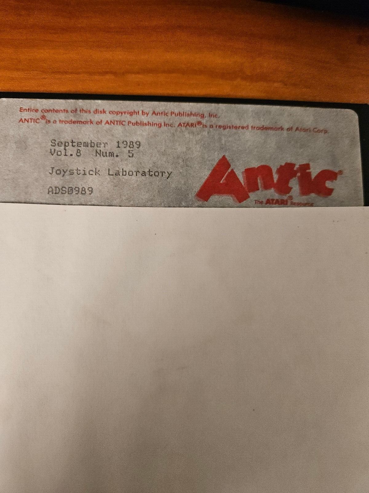 Antic - Joystick Laboratory - September 1989 Volume 8 Number 5 for Atari