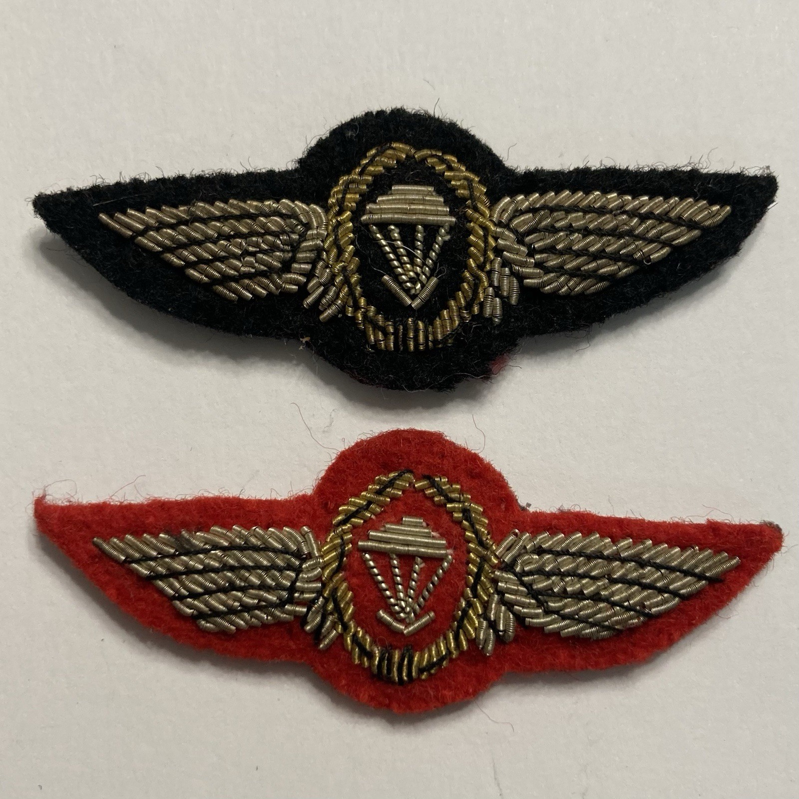 1970s WEST GERMANY AIRBONE PARATROPPER BULLION PATCH LOT MESS DRESS