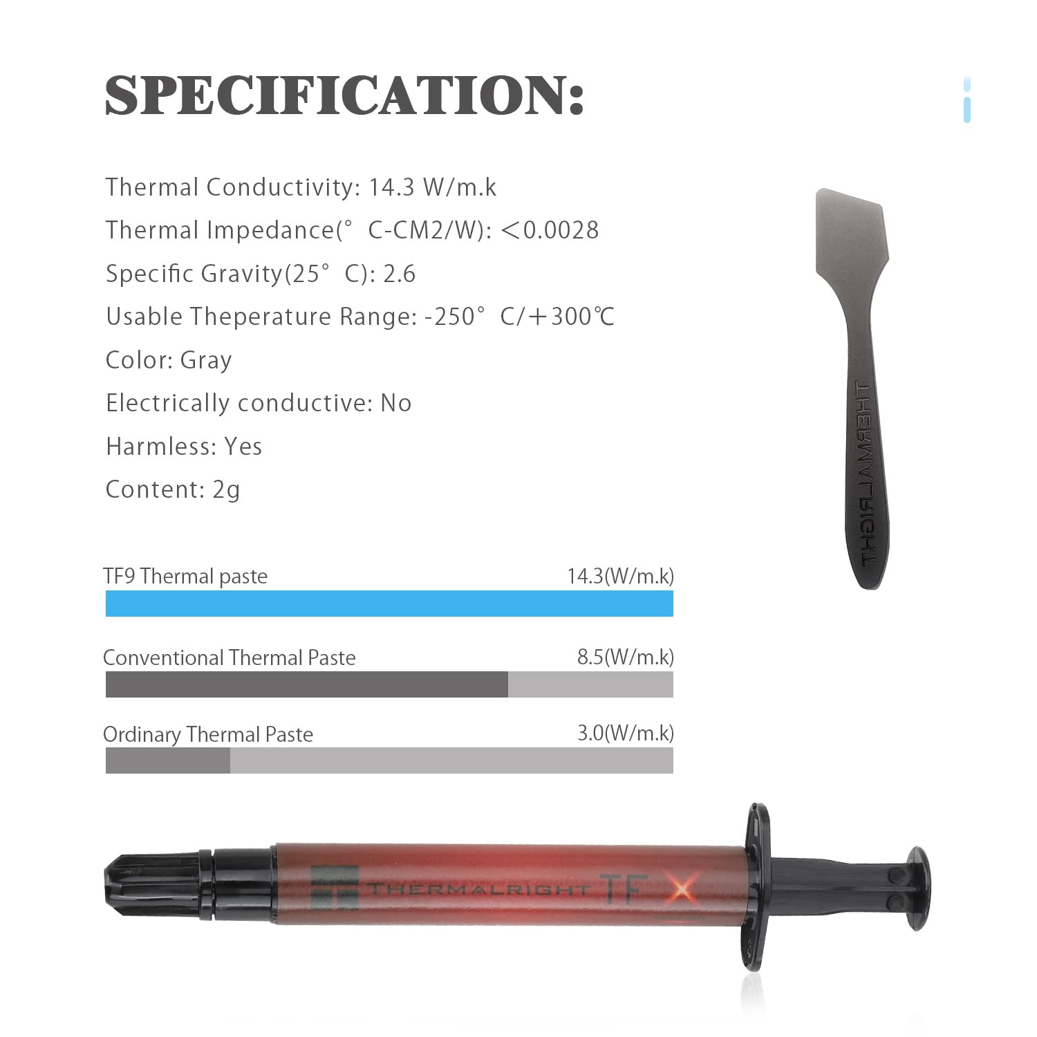 Thermalright TFX 2g Thermal Paste,The High Performance Grease Grey