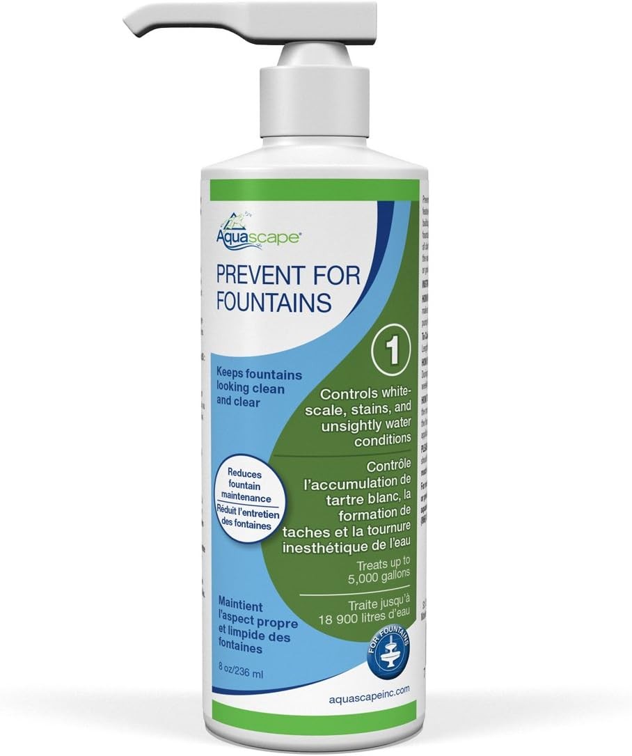 Fountain Water Clarifier Treatment — Prevent Debris, Stains, White-Scale, 8 oz