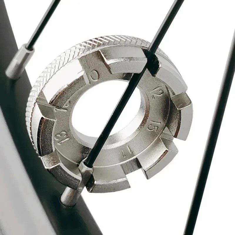 Bicycle Spoke Wrench Hard Steel 8 Way Bike Rim Truing Tool Adjust wheel Spokes