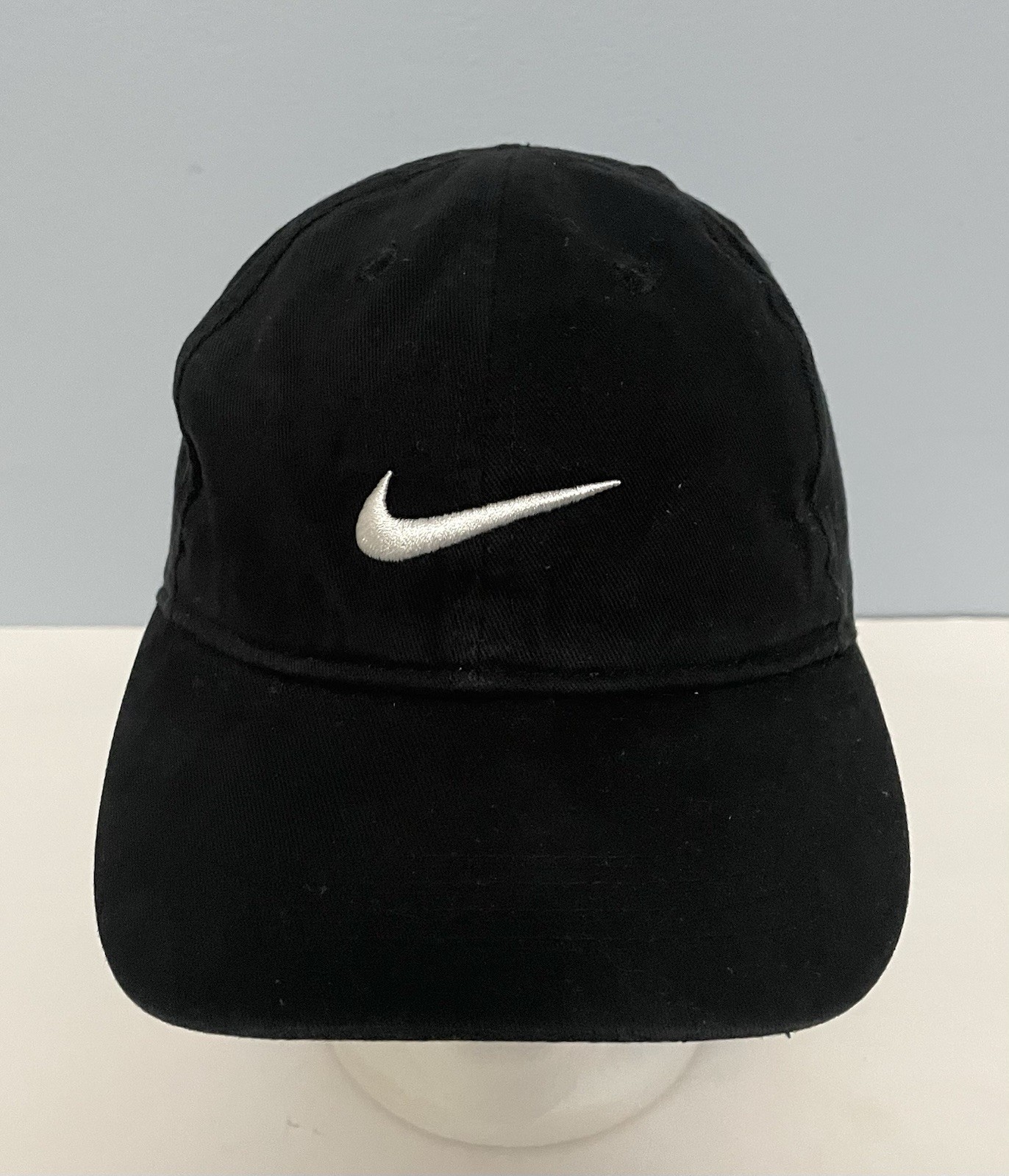 Nike Child Size Adjustable Baseball Hat Embroidered Logo Black Cap